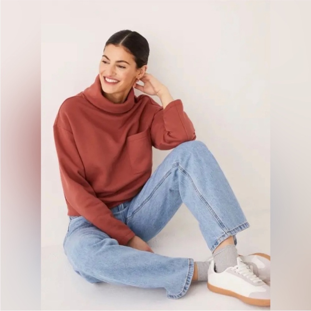 Frank and Oak The Fleece Mockneck Sweater